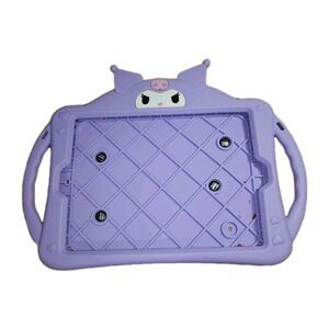 Purple Kuromi-themed Protective Silicone iPad Shockproof 10.2 Case with charms